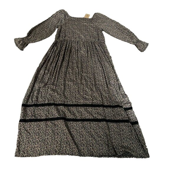 Natural Life Multicolor Floral Pattern Maxi Shirt long Dress Boho size S- New - Picture 6 of 6